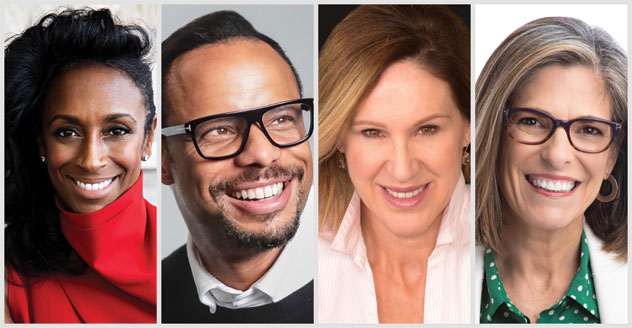 Left to right: Kesha Franklin, Reginald Dunlap, Tina Nicole, and LuAnn Nigara to speak in the Nathan Anthony showroom at the April High Point Market.